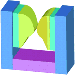 cross section of Garfield Magnet